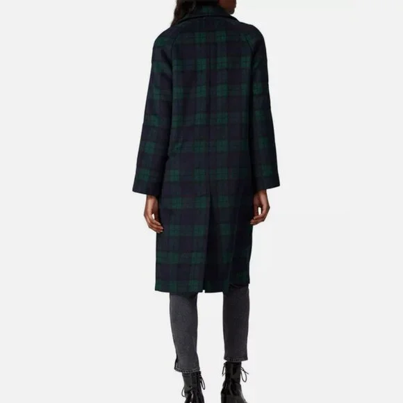 NWT Avec Les Filles Plaid  Raglan Coat Trendy fit - Picture 9 of 9